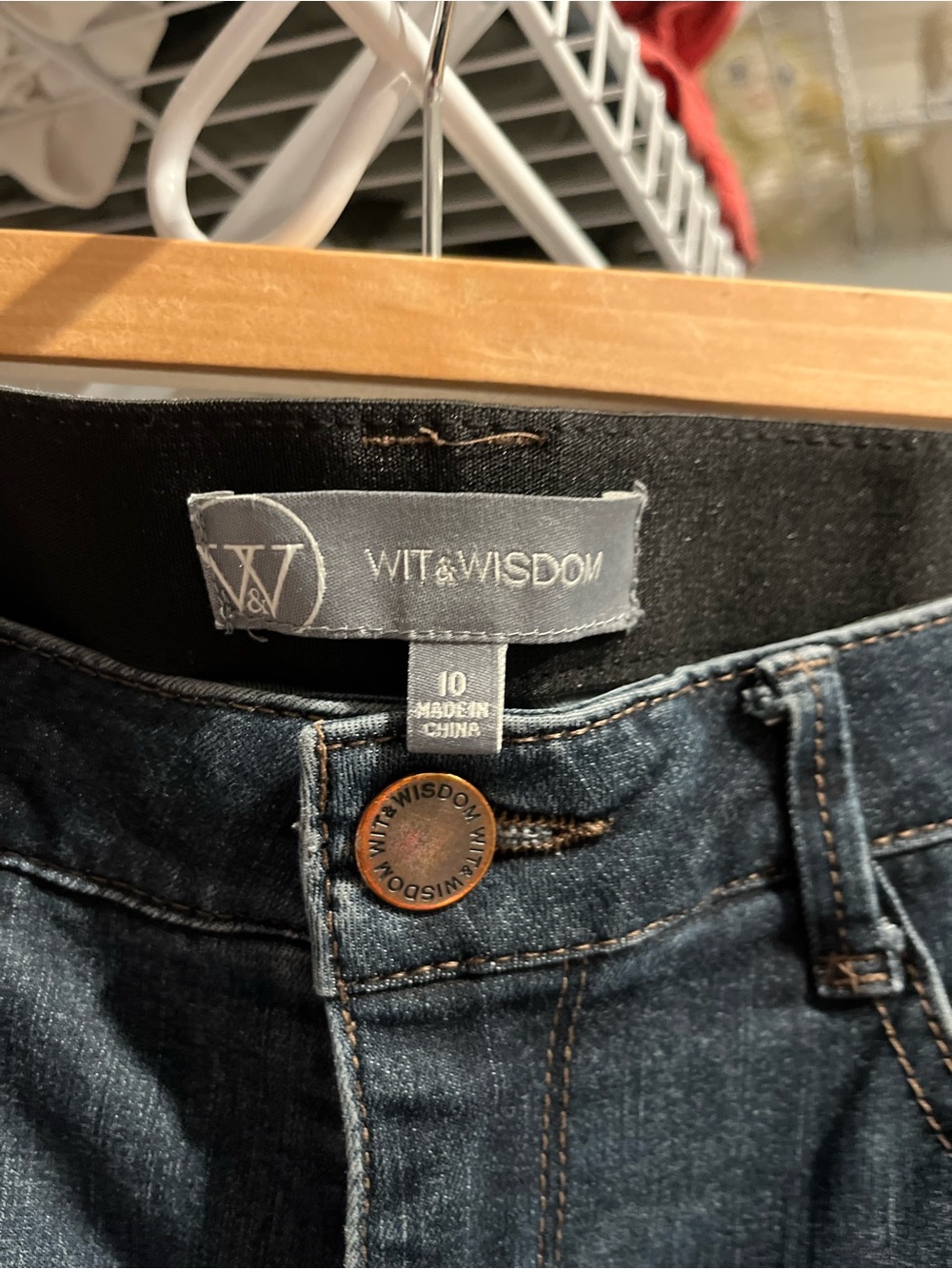 Wit & Wisdom Women's 10 Dark Wash Women’s Slim Jeans